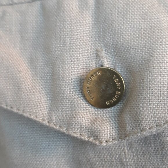 Tory Burch Linen Belted Shift Dress 4 Work Office Party Minimalist Classic - Picture 4 of 10